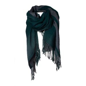 Zucca Green and grey woolen scarf